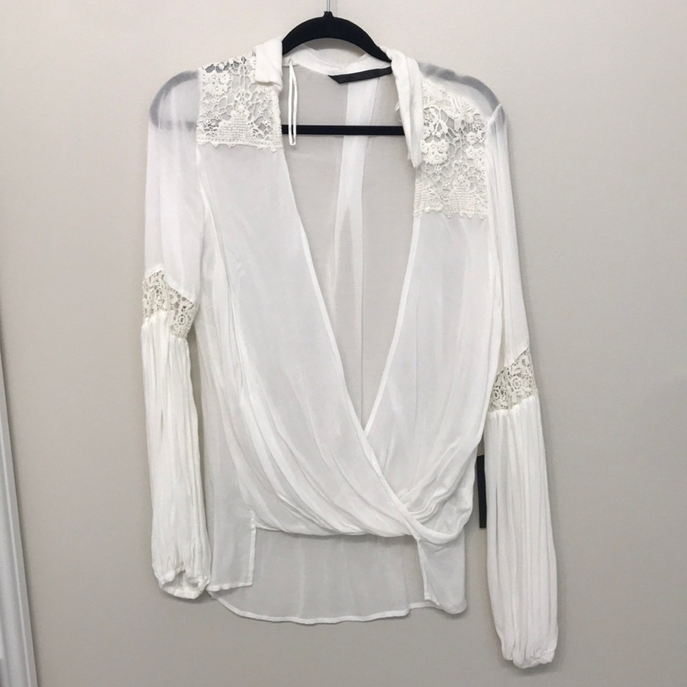 White long sleeve top